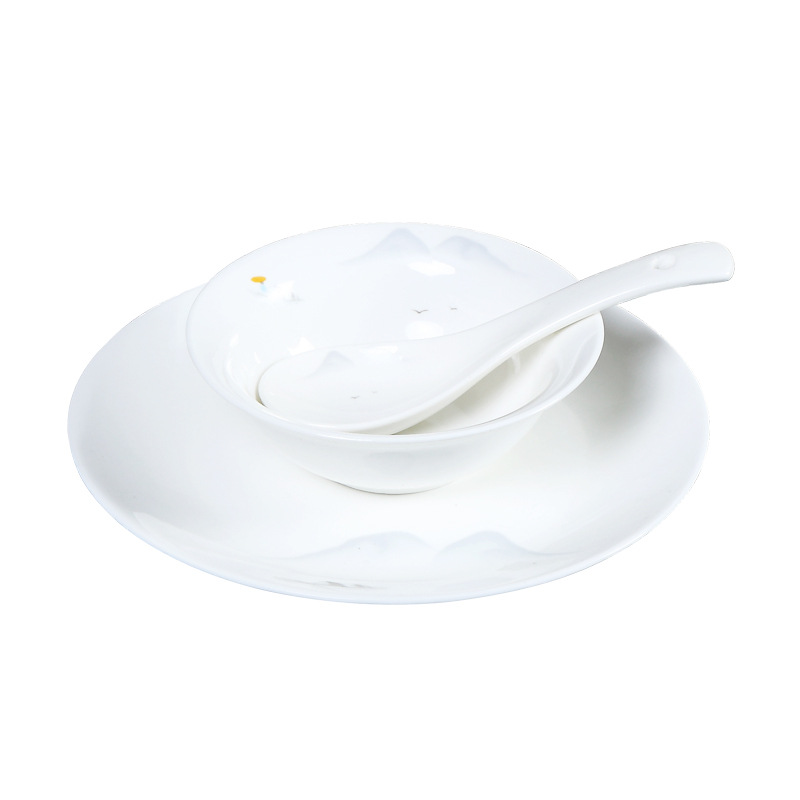 Tableware for hotel, ceramic set, Chinese style, 4 piece set