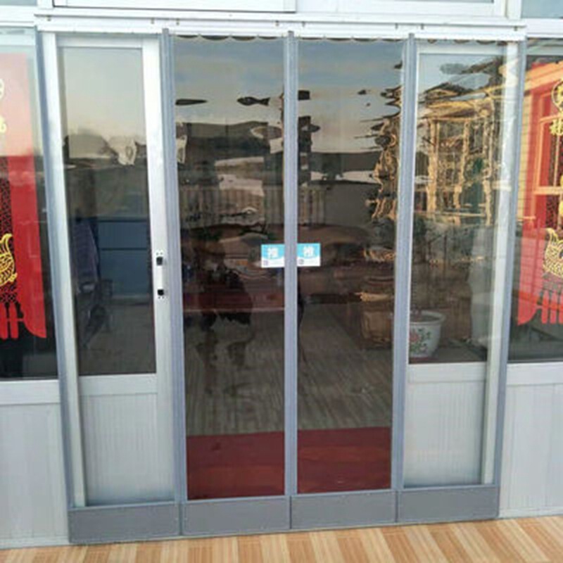 Magnetic suction non-punching self-priming air-conditioning door curtain household heat insulation windshield air-conditioning transparent pvc plastic iron partition curtain