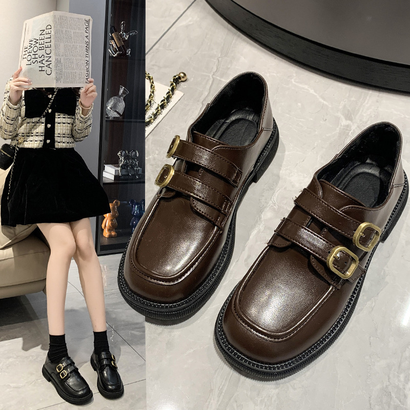 Maillard Soft-Soled Beanie Shoes for Women Autumn and Winter Slip-On Women's Shoes 2024 New Flats-Soled British Style