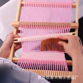 跨境木质织布机diy毛线编织机毛毯围脖编织固定工具纺织毛线架