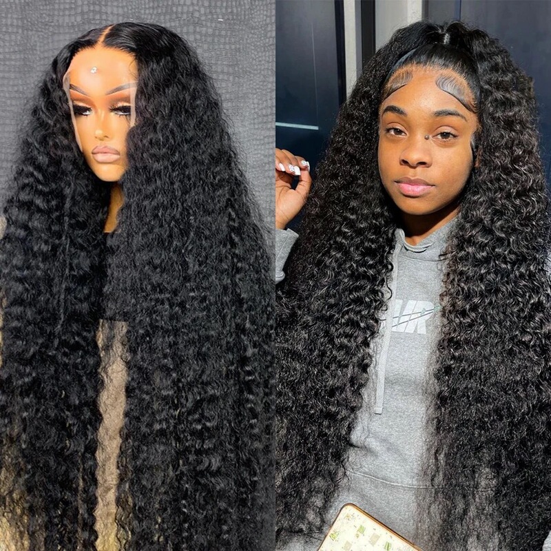 Front Lace African Small Roll Women's Wig Loose Deep Wave Long Curly Hair Front Lace Wig Headgear