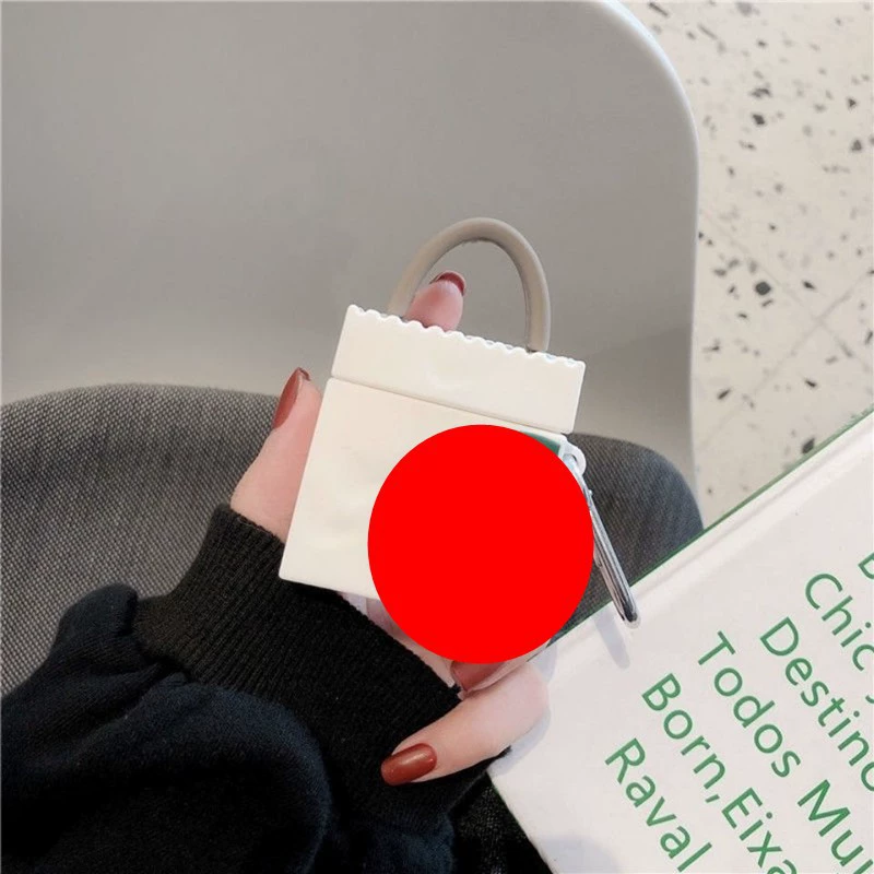 Силиконовый защитный чехол (совместим с Apple) для AirPods 1/2, милые мультяшные дизайны, с крючком/кольцом