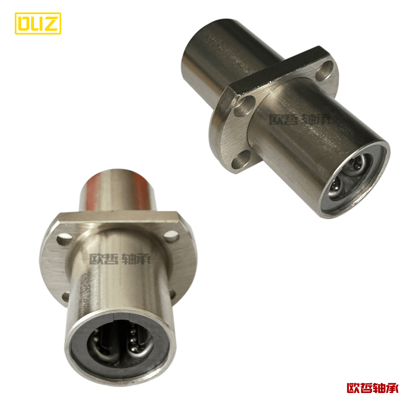 中间切边法兰直线轴承保持架不锈钢LHMCWF8 10 12 16 20 LGA钢保