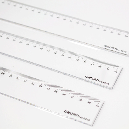 Effective office ruler plastic with wavy line ruler drawing measurement transparent 20cm30cm primary school student stationery