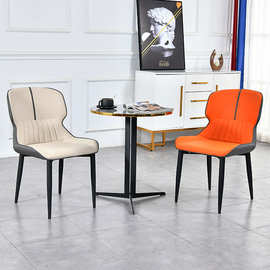餐椅家用现代简约北欧轻奢铁艺ins凳子化妆椅软包靠背餐桌椅子