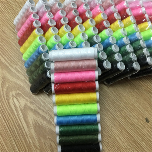 Factory Direct Sale Polyester Thread for Home Hand Sewing, Small Bobbin 50 Yard, 10 Color Assortment Pack Thread, Colored Thread