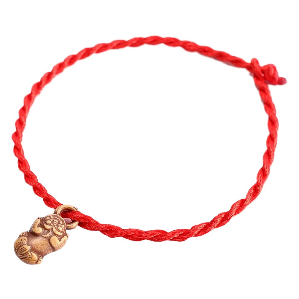 Имитация дерева, маленький красный браслет из чистой веревки, браслет ручной работы из красной веревки, небольшой подарок, браслет из красной веревки, небольшой подарок, оптовая продажа
