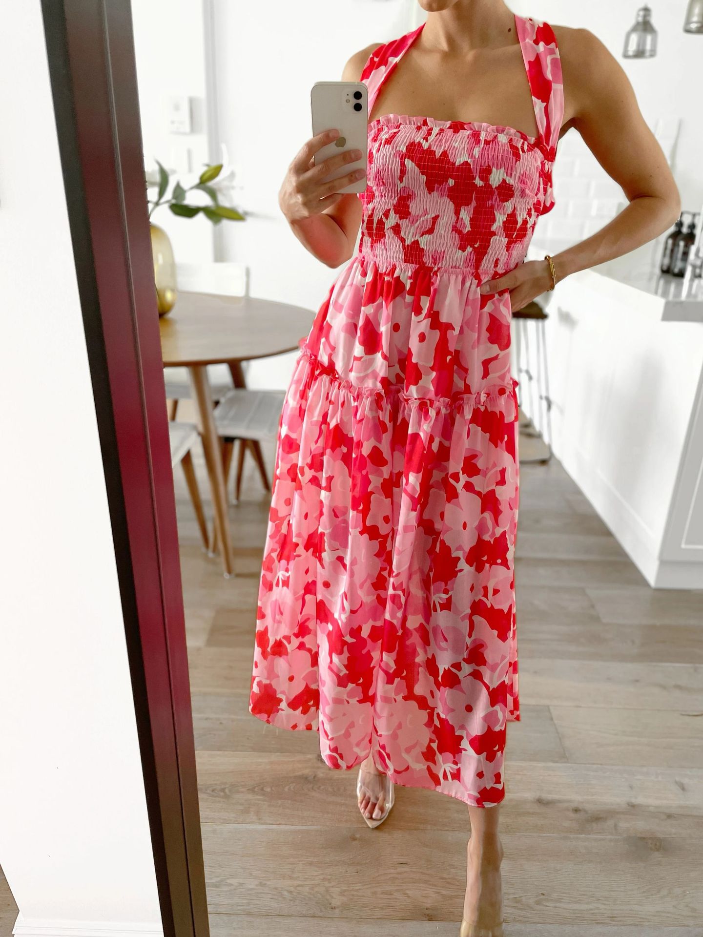 Spring Summer Pleated Strap Dress Casual Vacation Stringy Selvedge Dress