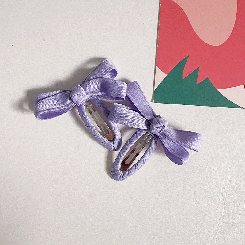 New Spring And Summer Candy Color Series Cotton Tape Bow Hair Accessories