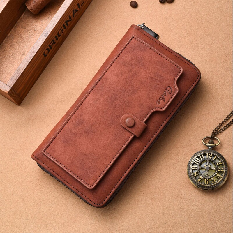 GOKE New Wallet Men's Long Zipper Bag Fashion Trend Large Capacity Multi-Card Bits Cross-Border Explosion Wallet