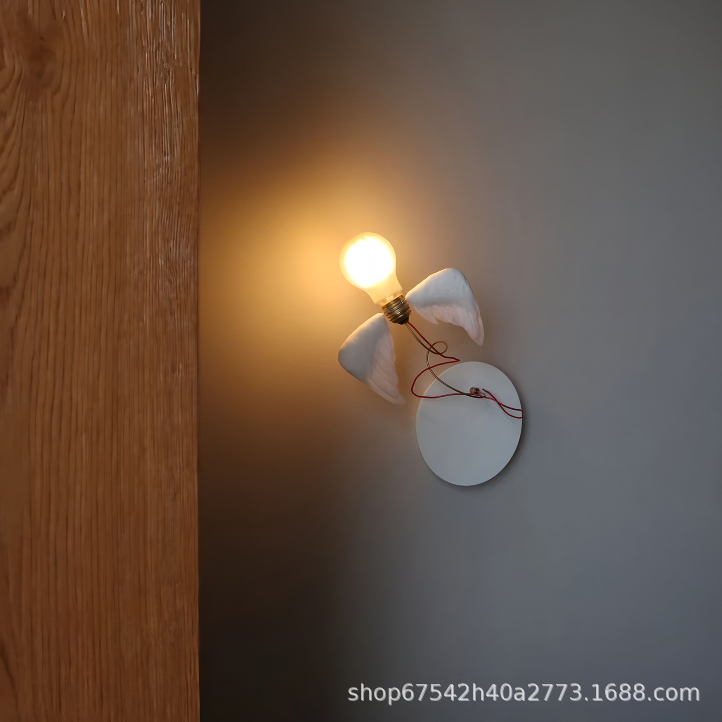 北欧风德国壁灯中古法式创意艺术天使翅膀小鸟壁灯客厅卧室床头灯