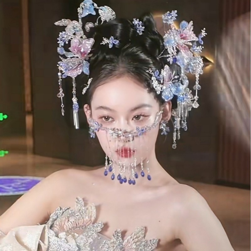 新しいXiuheヘアアクセサリー、タッセルヘアピン、写真スタジオの写真撮影の完全なセット、Xiuhe服アクセサリー、中国の結婚式の花嫁の頭飾り|undefined