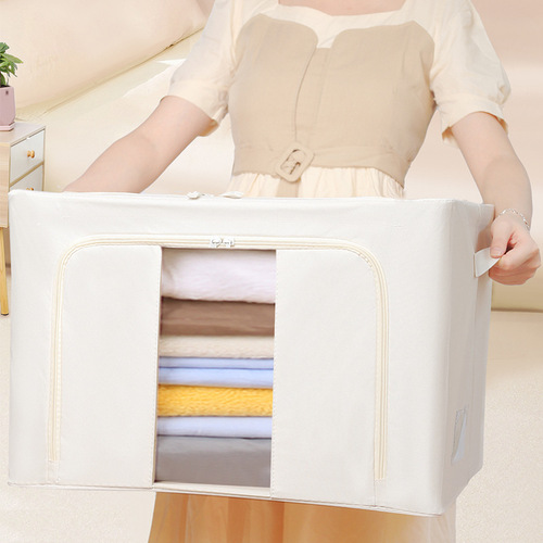 Paisilong Organizer Eco-Friendly Storage Box Waterproof Oxford Cloth Four Steel Frame Clothing and Blanket Quilt Storage Box