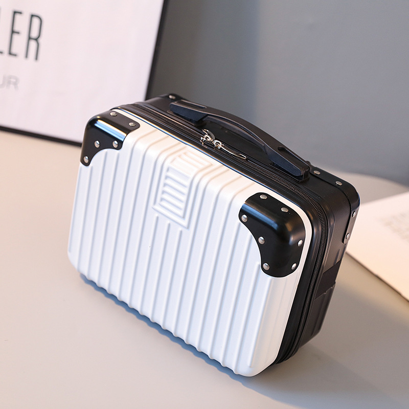 Bolsa de cosméticos de gran capacidad portátil Corea del Sur simple caso cosmético Portátil Bolsa de lavado de 14 pulgadas bolsa de almacenamiento de maquillaje multifuncional