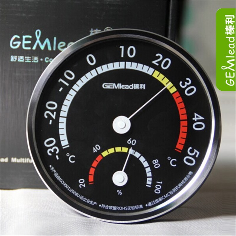 榛利STH136C温度计精高度家用室内不锈钢机械温湿度计厂家销直准