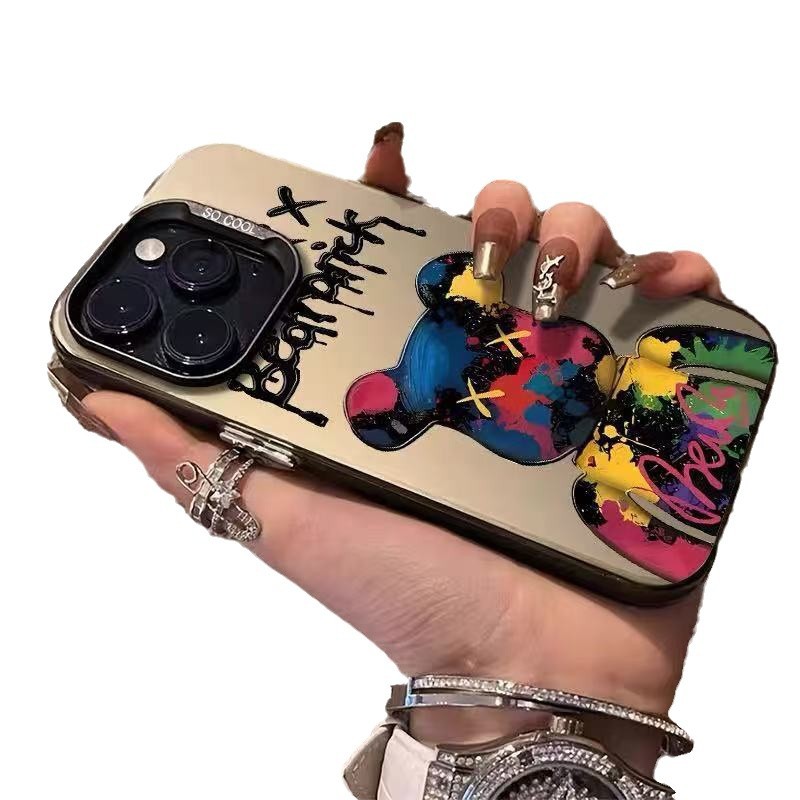 Nuevo estilo de alto valor aplicable iPhone 16 funda para teléfono móvil Apple 15promax/14 anti-caída 13pro12 graffiti 11