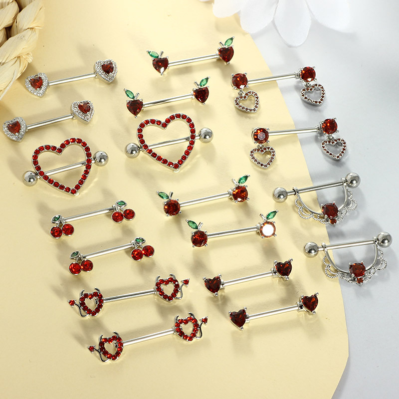 Pointed titanium steel lip stud product view
