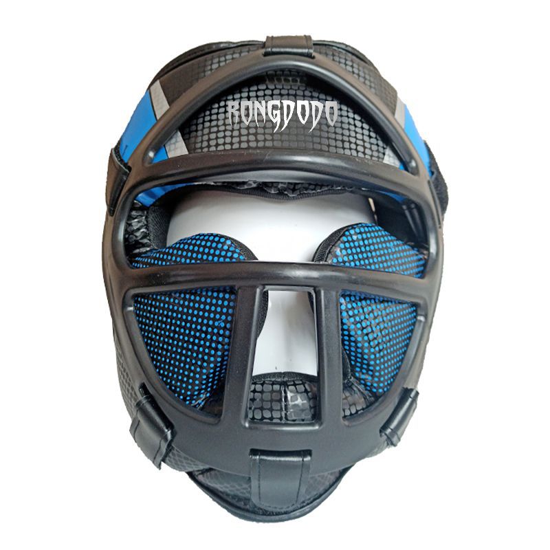Sanda casco máscara desmontable engrosada protectora adulto taekwondo casco boxeo cabeza cubierta protectora artes marciales equipo de protección