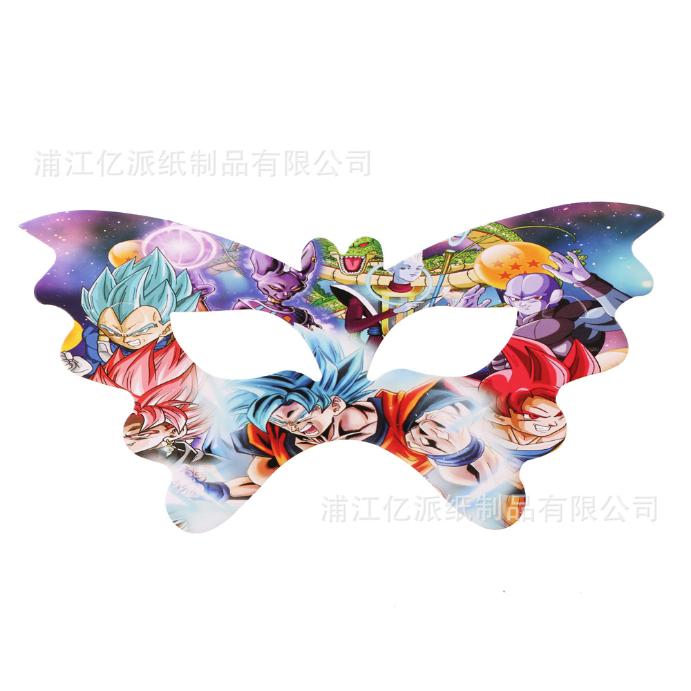 Nuevos siete bolas de dragón fiesta decoración atmósfera decoración prop bandeja de papel tazas de papel toallas de mesa set de cubiertos desechables