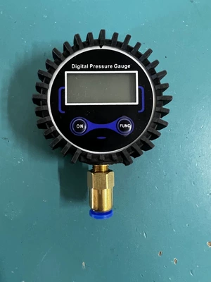 Air pressure gauge/tire pressure gauge Pressure Inflation Pressure Gauge Head Electronic - blue-screen-blue-label-air-pipe-quick-connect-8mm