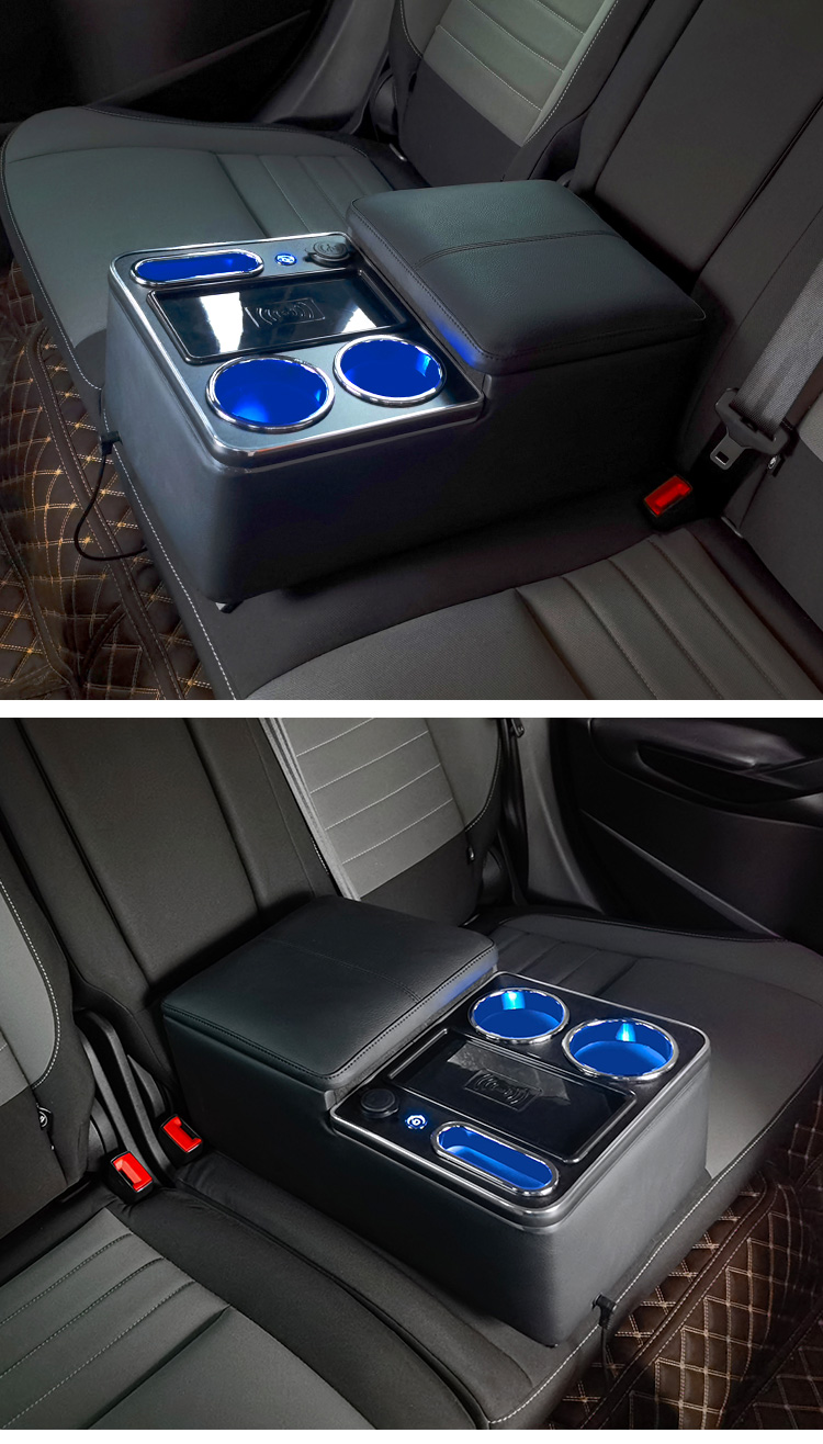 Car Universal Rear Armrest Box, Car Rear Seat Armrest, Second Row Middle Storage Box Interior Modification