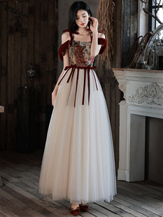 玫瑰骑士敬酒服新娘高级感结婚抹胸订婚晚礼服轻奢小众高端婚纱夏-阿里巴巴