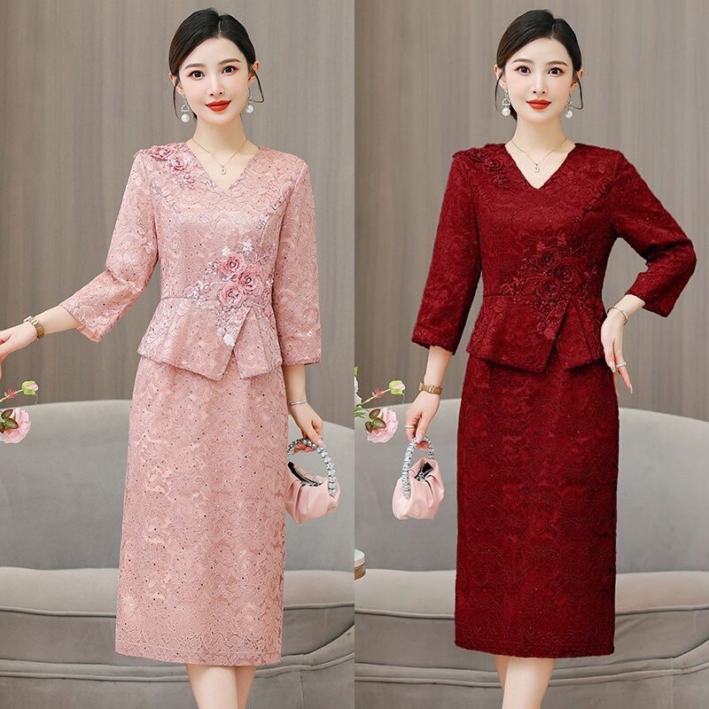 Elegant and Graceful Mother-Of-The-Bride Dress for the Toast Ceremony, 2025 Autumn New Style Wedding Dress for Mother, Fitted Wedding Banquet Dress Elegant and Graceful Mother-Of-The-Bride Dress for the Toast Ceremony, 2025 Autumn New Style Wedding Dress for Mother, Fitted Wedding Banquet Dress