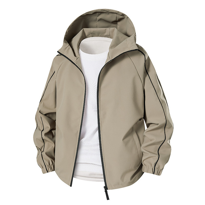 Couple Outdoor Sports Hooded Soft Shell Jacket for Women, Windproof and Waterproof Thin Jacket, Men's Spring & Fall Casual Jacket
