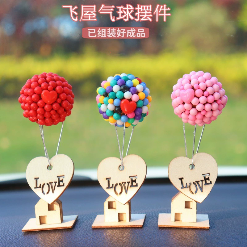 Трансграничные Креативные аксессуары для украшения автомобиля Летающий дом кольцо бревенчатая кабина цвет исповедь воздушный шар аксессуары для украшения интерьера автомобиля