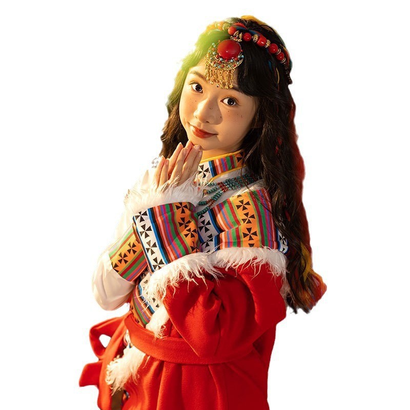 儿童成人西藏摄影服装旅拍影楼写真艺术照藏族卓玛少数民族风藏袍