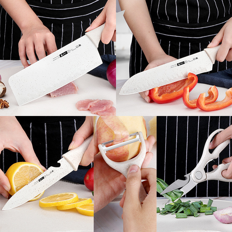 Kit de cuchillos de cocina, herramientas de alimentación infantil doméstica, conjunto completo de utensilios de cocina para bebés, cuchillos de cocina, tablero de cocina 2 - en - 1 Z