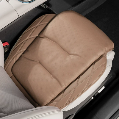2025 Car Seat Cushion for the Driver's Seat, Universal for All Seasons, Nappa Leather Seat Cushion Suitable for Xiaomi, Bmw, Mercedes-Benz, Audi Seat Covers (Seat cushion, seat cover) - s-model-nappa-leather-chestnut-brown-front-row-leaflet
