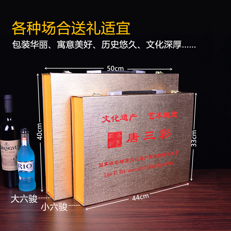 P616 허난 명물 LUOYANG TANG SANCAI 6 STEDS는 동지 파티 수제 새로운 클래식 선물 데스크탑을 보냅니다.