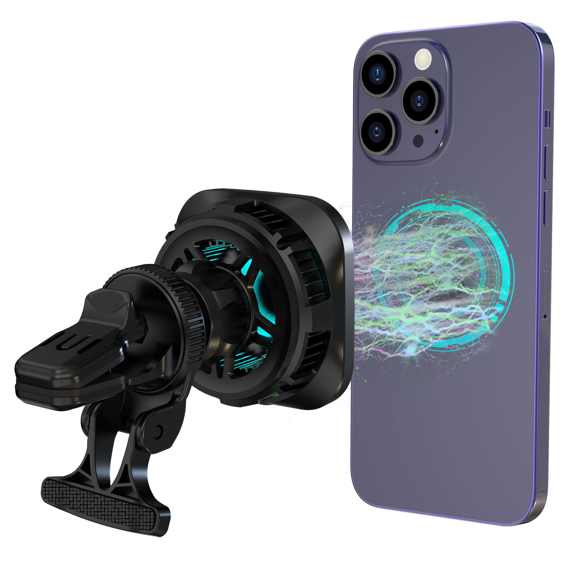 Magnetisk trådløs biloplader qi2 med kølesystem_voghion.com