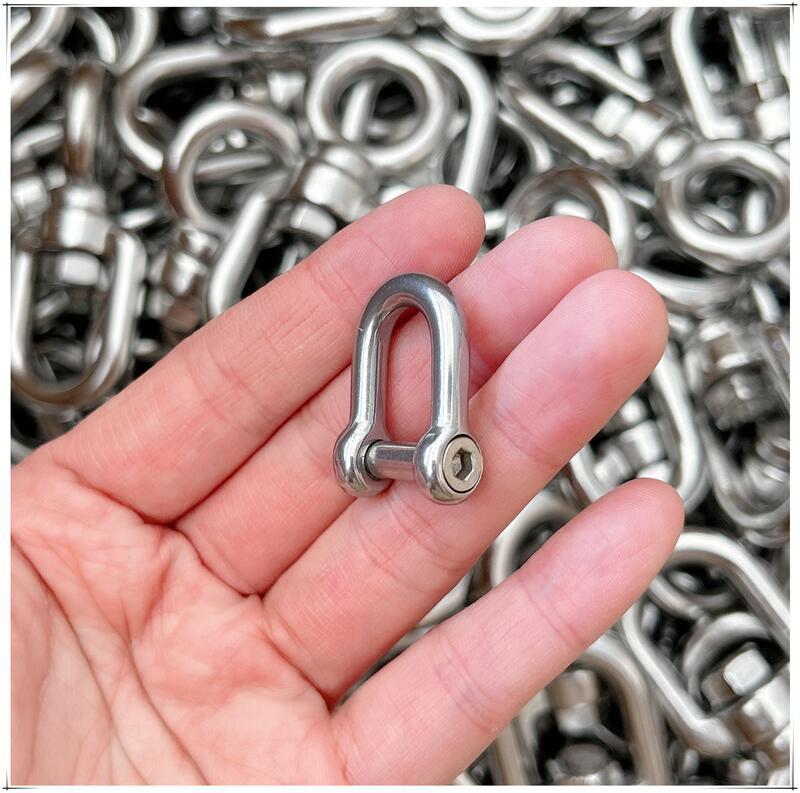 304不锈钢M05沉头内六角D型U型卸扣M05