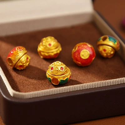 Beads Enamel Rotating Beads Spacer | Zərgərlik ara hissələri