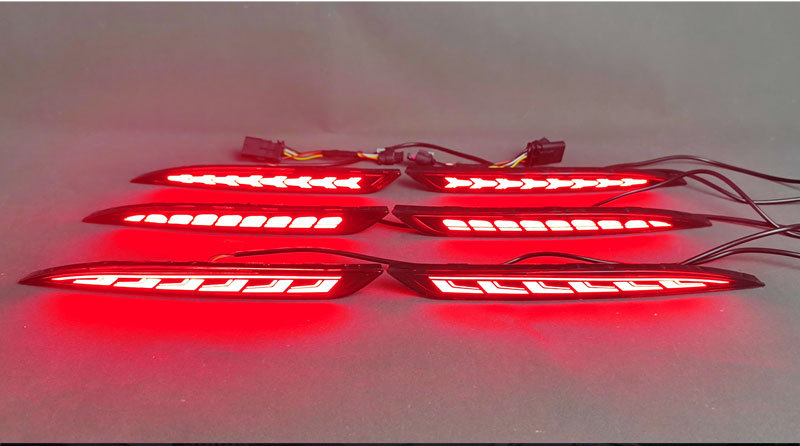 Suitable for 21-24 Tesla Model Y Rear Bumper Lights, Special Modified Led Brake Warning Lights and Tail Lights