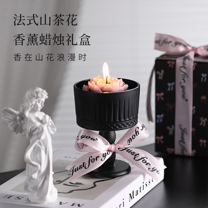 雅風山茶花アロマギフトボックス 誕生日 高級ギフト ホリデーギフト 大豆ワックス エッセンシャルオイル アロマディフューザー|undefined