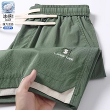 男士短裤夏季2025新款潮牌外穿休闲运动冰丝薄款五分裤子男款夏天