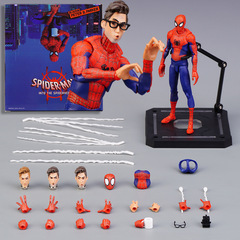 上質千値練svactionスパイダーマン平行宇宙肥ピーターパーカー可動フィギュア人形モデル