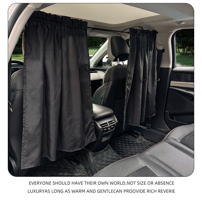 Blue Rain Car Sunshade Curtain Sun Protection Heat Insulation Car Suction Cup Style Sunshade Simple Black Car Privacy Curtain Sunshade
