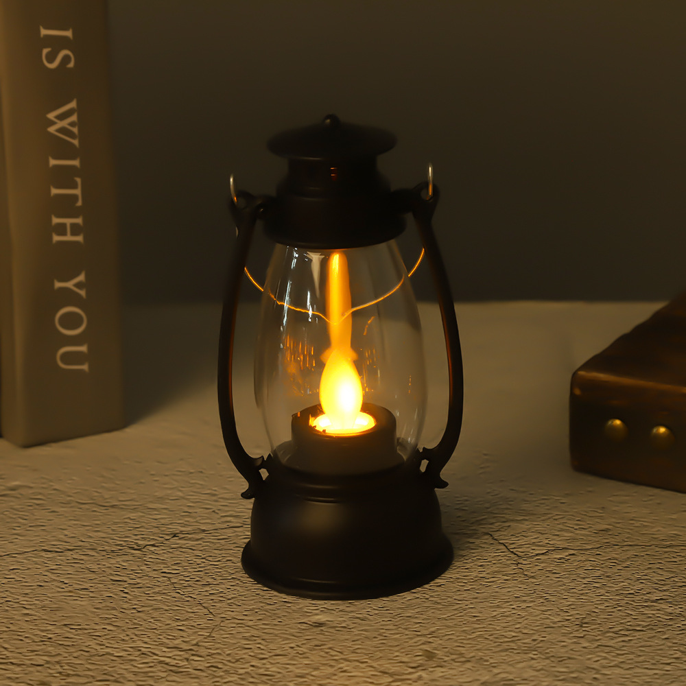 YC111 미디엄 물방울 심지 말 랜턴 [블랙]