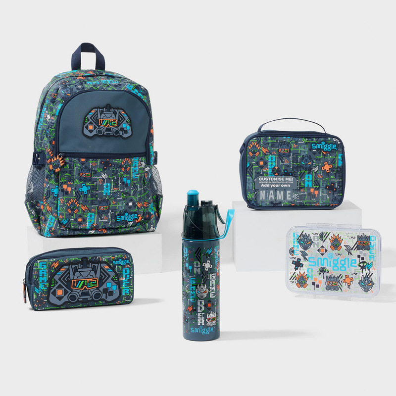 Smiggle Məktəbli Çantası - Oğlan Uşaqları üçün Naxışlı Məktəb Çantası