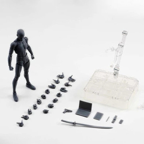 SHF body male and female gray black flesh orange figure model deluxe version painting tool joint movable figure figure