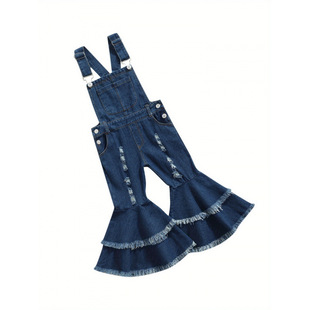 K 12437 Girls' Denim Flare Overalls Ůͯţ������ѝ��