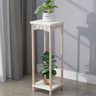 ft Solid Wood Flower Rack Flower Table Household Balcony Living Room Floor Bonsai Rack Redwood Color Simple Indoor Modern Storage Rack
