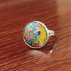 Adjustable ring, fashionable universal accessories, with gem