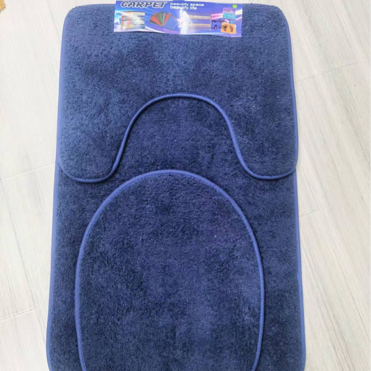 Juego de Alfombrillas de Baño de 3 Piezas Absorbente y Antideslizante