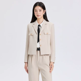 气质单排扣西服套装女高级感通勤职业工作服小个子休闲长袖西装秋
