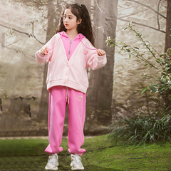 女童套裝2024春裝兒童春秋季運動服兩件套女大童衣服童裝休閒衛衣